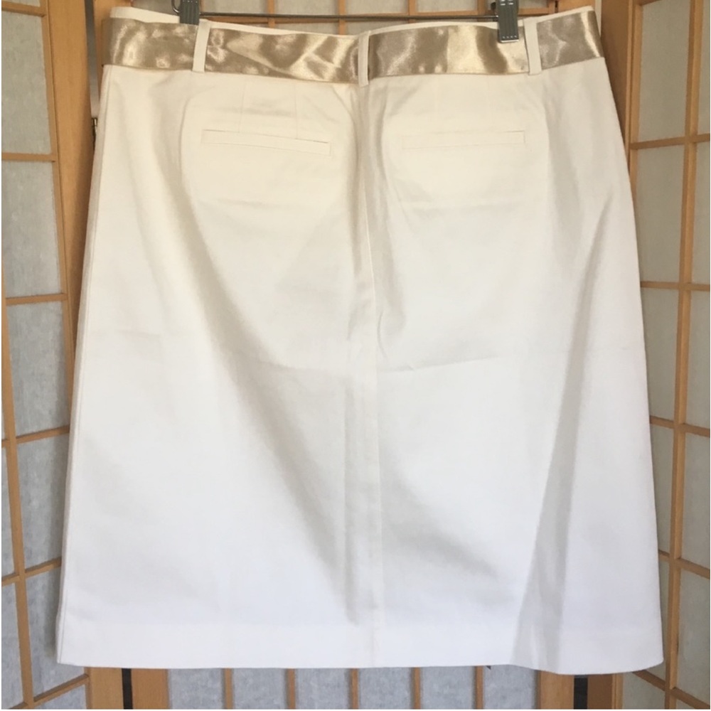 Ann Taylor Midi Cream Skirt SZ 14 NWT - Picture 5 of 8